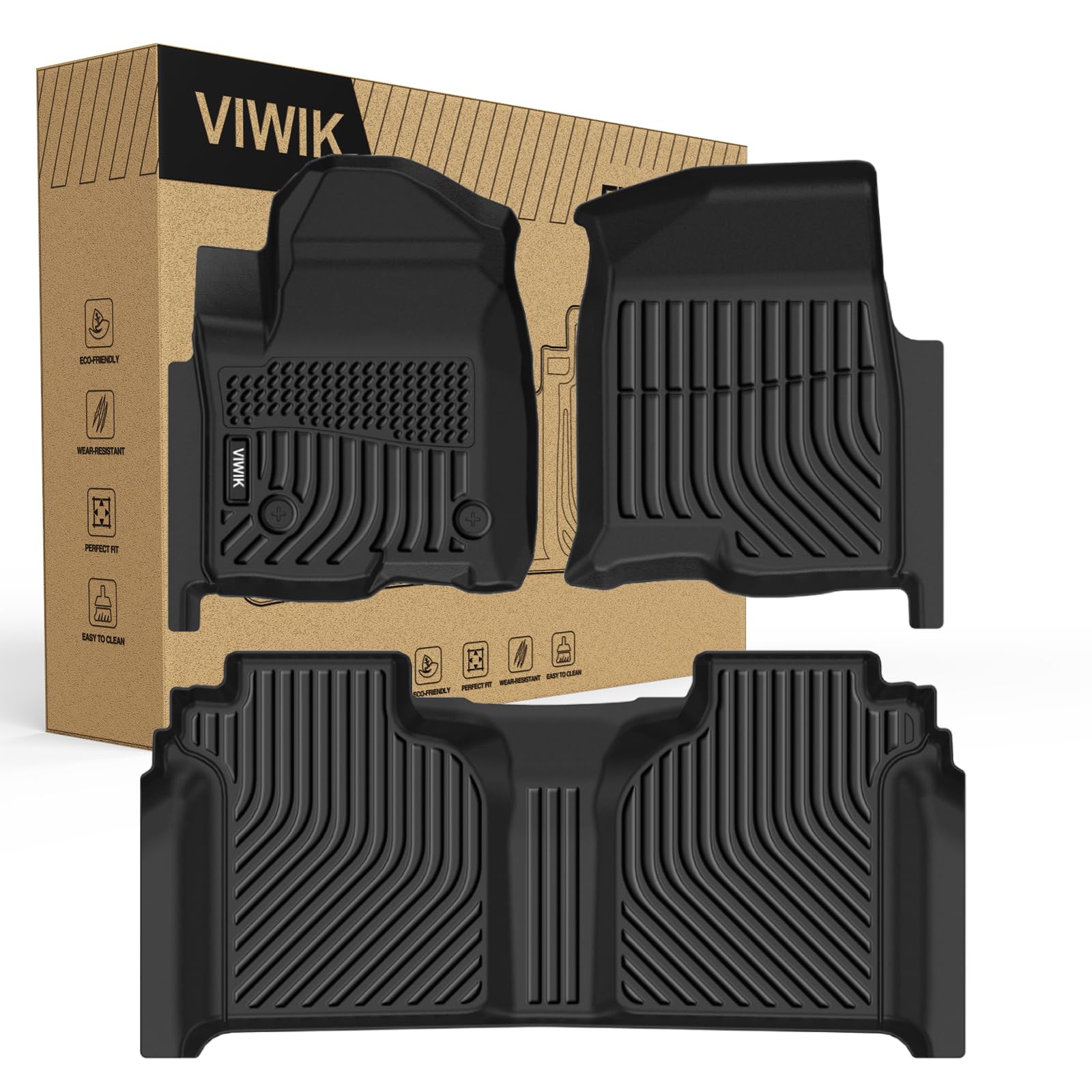 VIWIK TPE Floor Mats for Chevy Silverado/GMC Sierra
