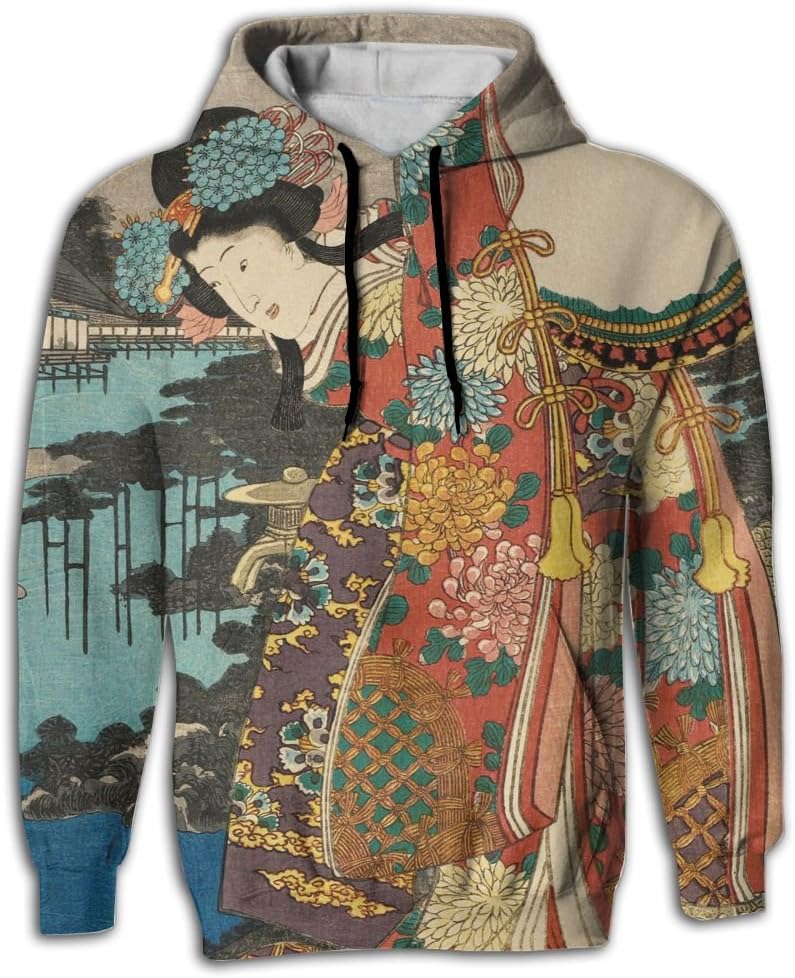 Shirley Men's Fashion Hoodie Sweatshirts with Pocket Beautiful Girl Pullover
