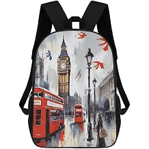 London 17 Inch Laptop Backpack for Men Women Travel Backpack Daypack Multi-Pocket Work Bag