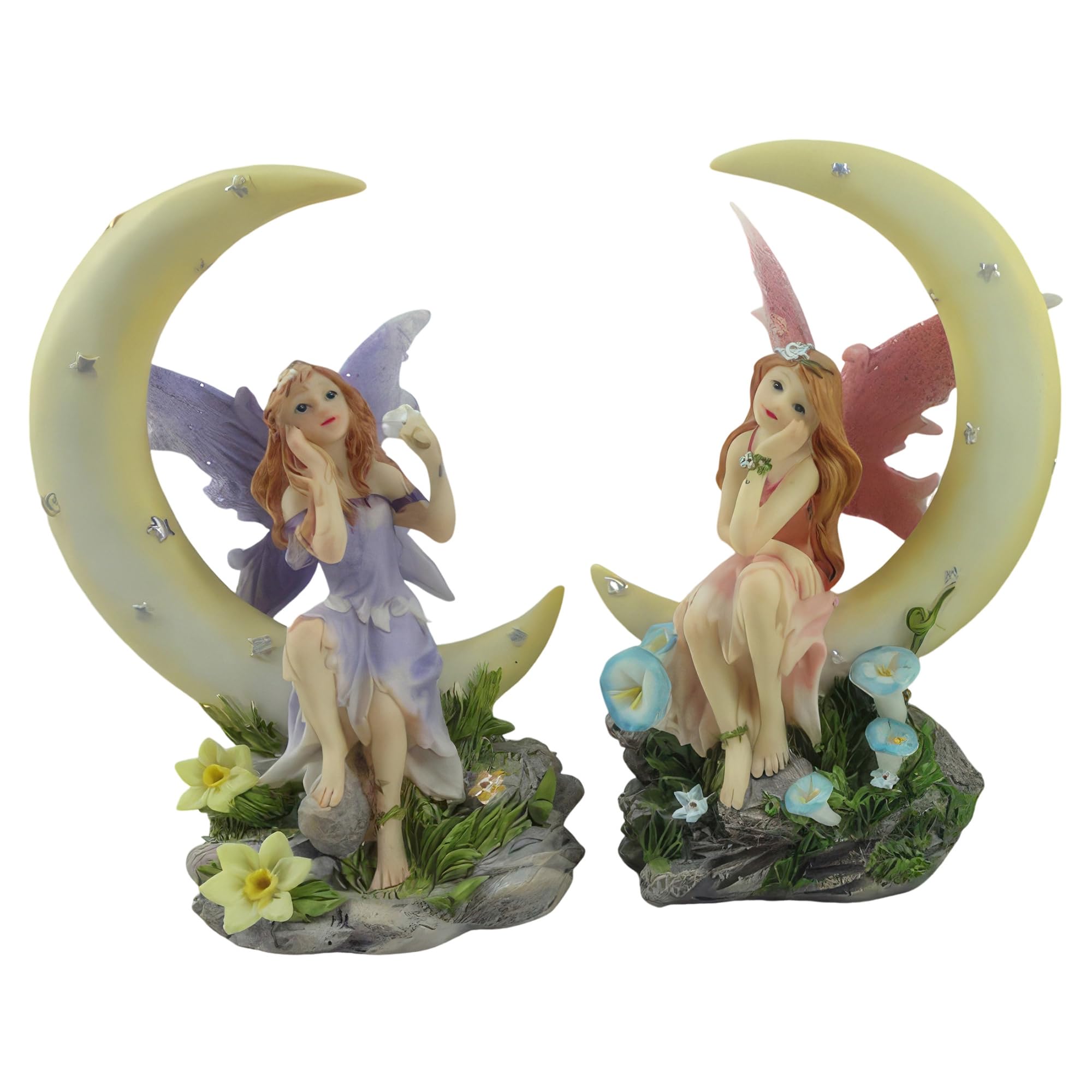 Figurines de fée sur lune de 12,7 cm le cadeau parfait de crémaillère