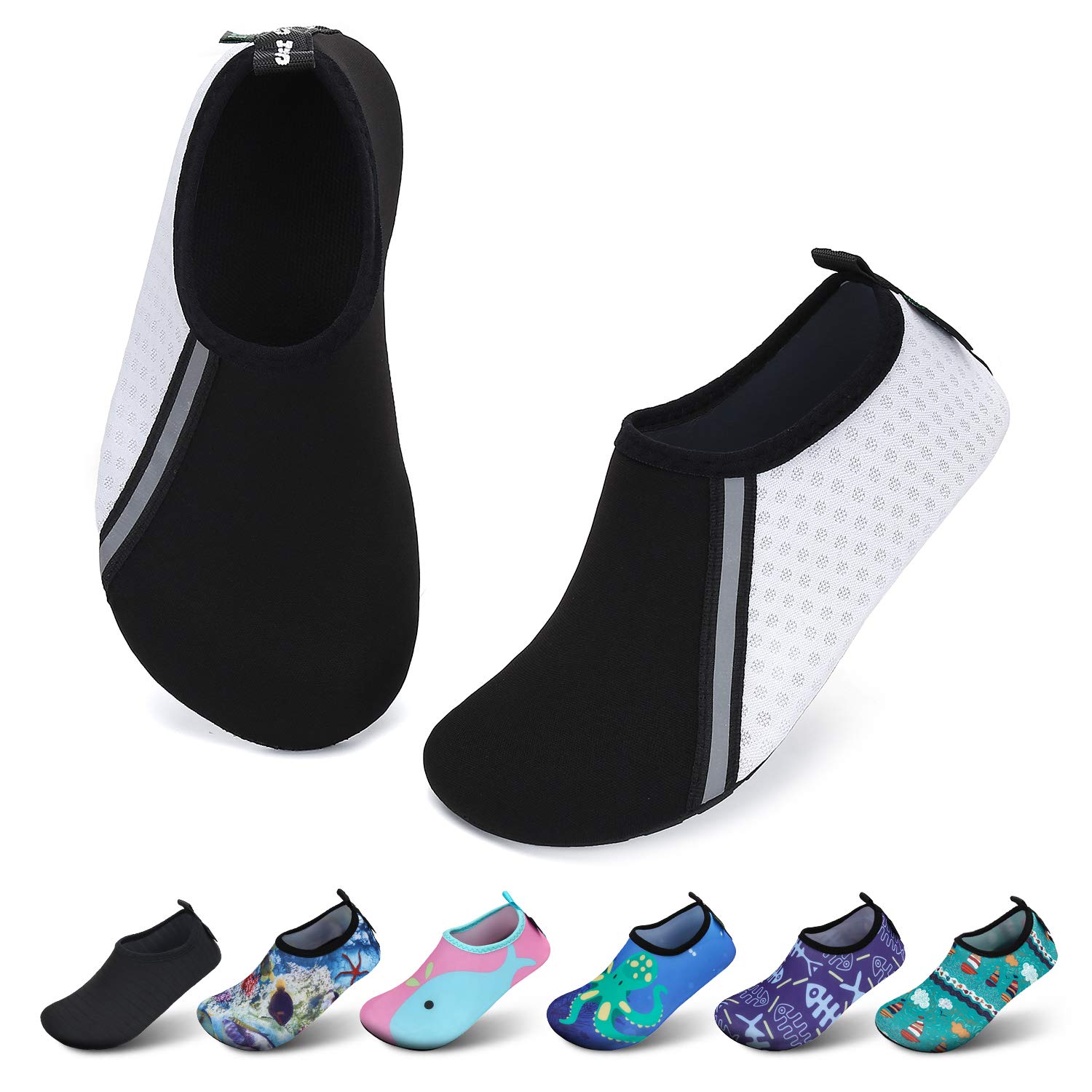 SAGUARO Children’s Bathing Shoes for Girls and Boys, Swimming Shoes, Quick-Drying Outdoor Aqua Shoes, Pool, Yoga, 4.5 Infants–2.5 Juniors UK (21–35 EU)
