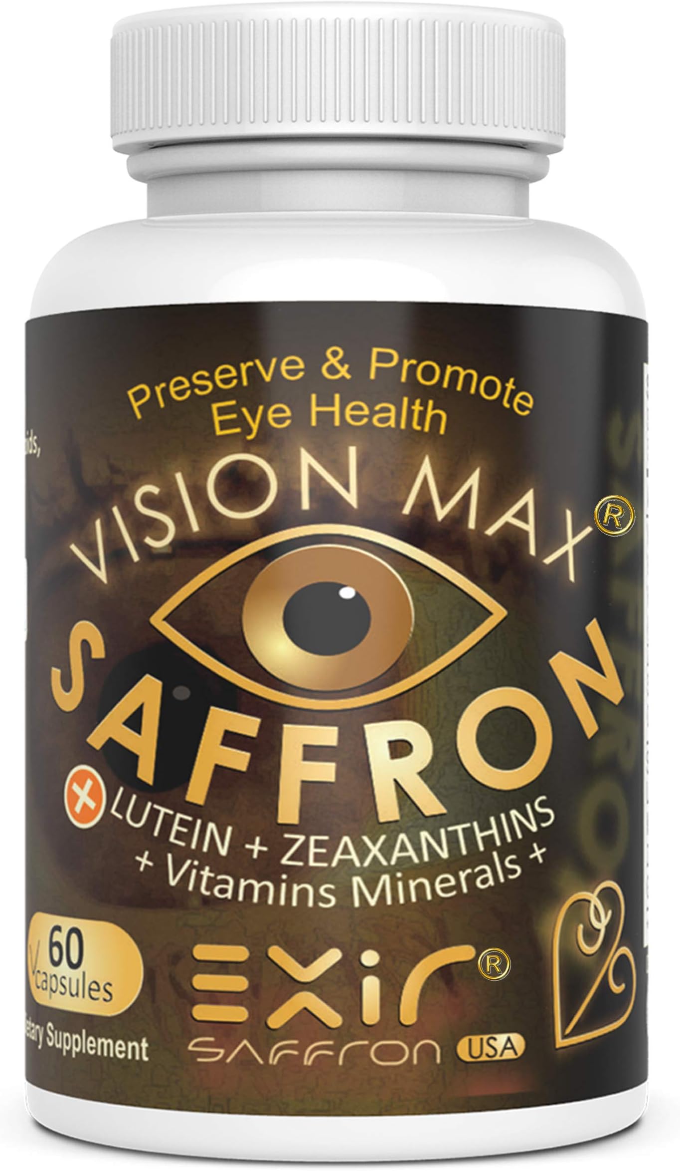 Vision Max Nutrients for Eye Unique with High Potency Ingredients, 60 Capsules