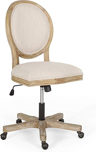 Miniatura 5 de Silla de oficina giratoria tapizada Pishkin - BeigeNatural