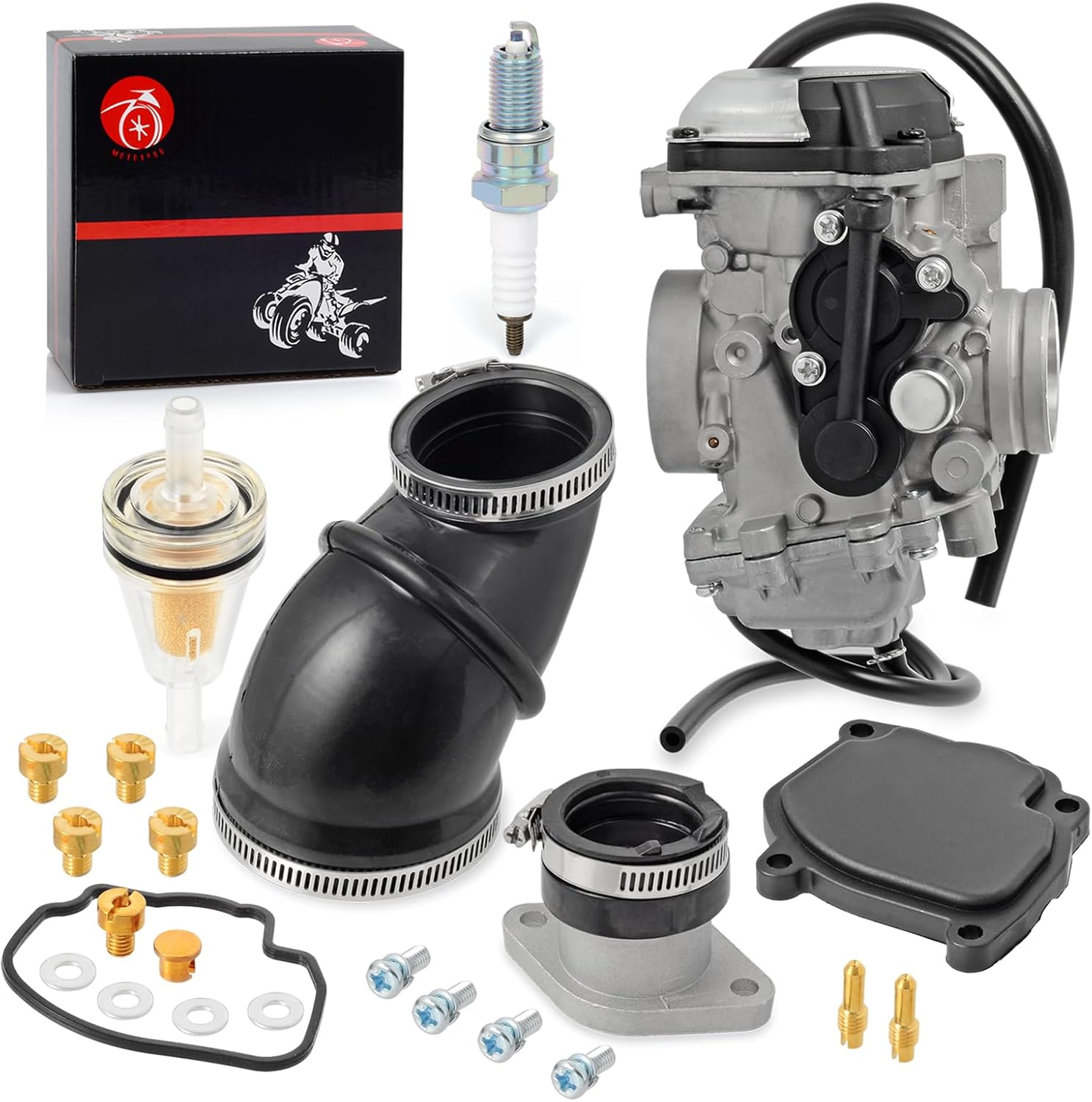 Carburetor Carb and Intake Manifold Boot 1996-2005 For Yamaha WOLVERINE 350 YFM350FX Carb