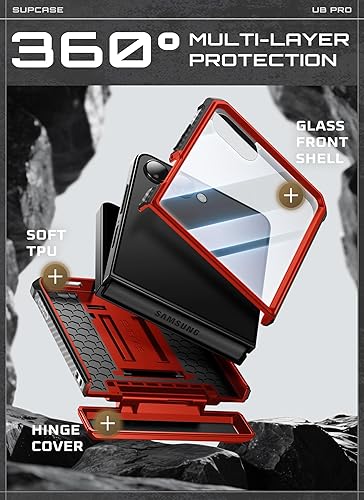 Miniatura 5 de SUPCASE Funda para Samsung Galaxy Z Flip 7 con soporte integrado y clip para cinturón (Unicorn Beetle Pro), protección de bisagra protector de
