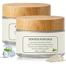 2Bottles Hydroxyapatite Tooth Powder, Remineralizing Tooth Powder, with Mint Gently Cleans, Supports Strong Teeth & Fresh Breath 50g