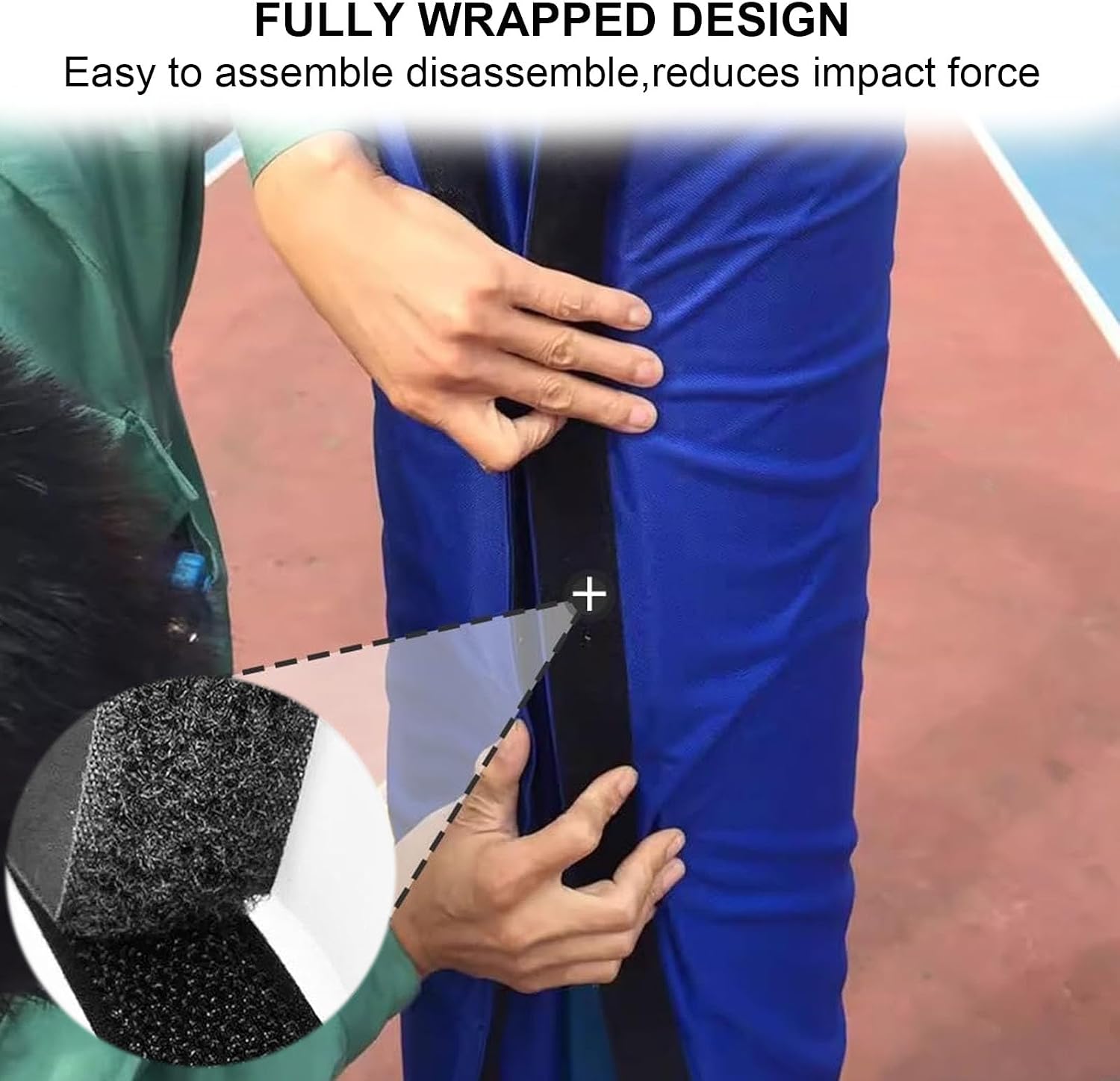 Wraparound Basketball Pole Padding - Safe Rainproof Mat for Outdoor Courts, Gyms & Playgrounds - Ultimate Protection & Durability