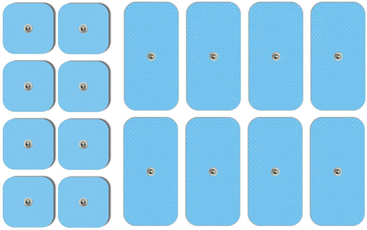 Pack 16 électrodes compatibles avec Les appareils: Beurer, Bluetens, Sanitas, Vitalcontrol (8 unités 50x50 mm + 8 unités 50x100 mm)