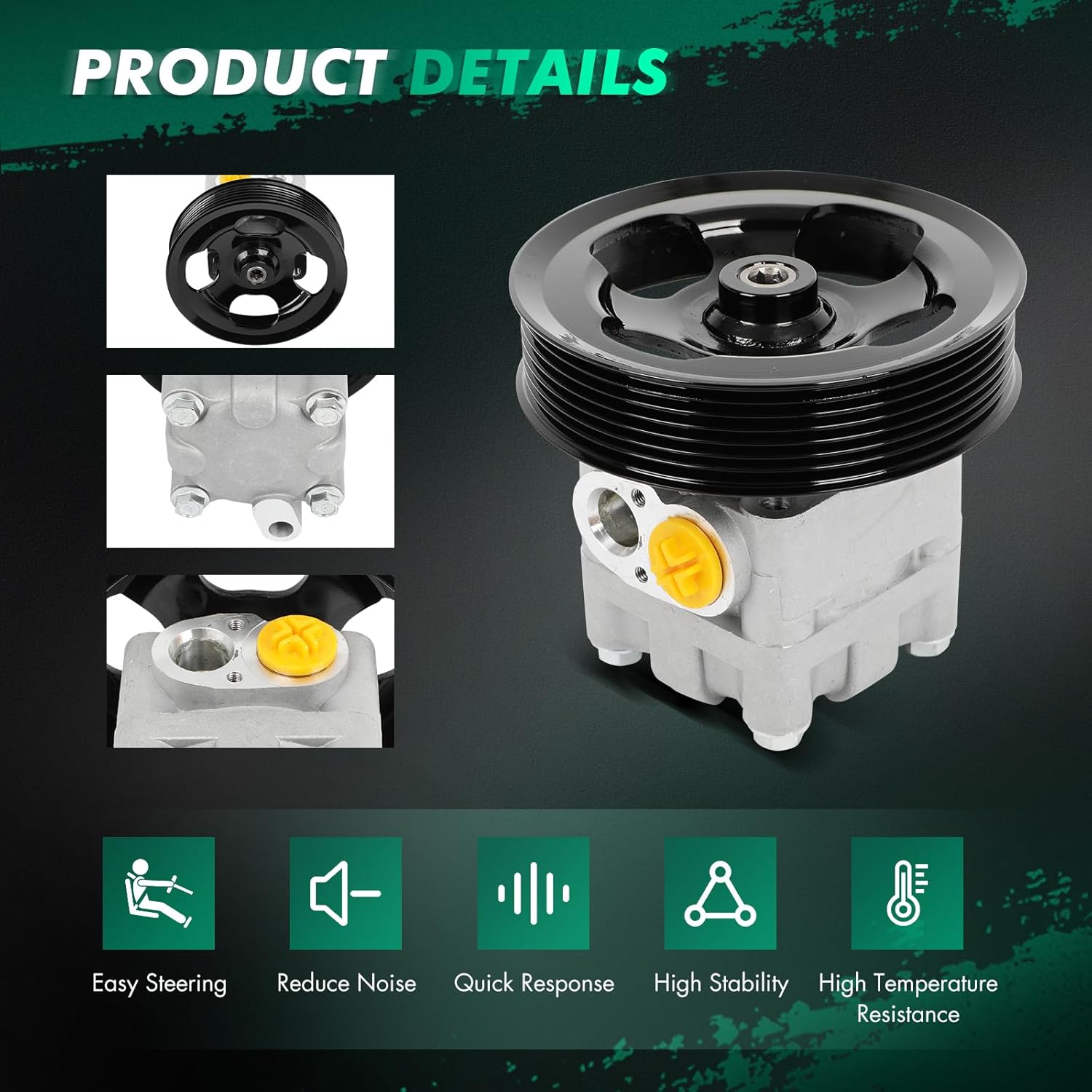 SCITOO Power Steering Pump For Infiniti QX70 2014-2017(Base & Sport Model Only),For FX37 2013,For FX35 2009-2012 Power Assist Pump 96829M, 491101CB0B