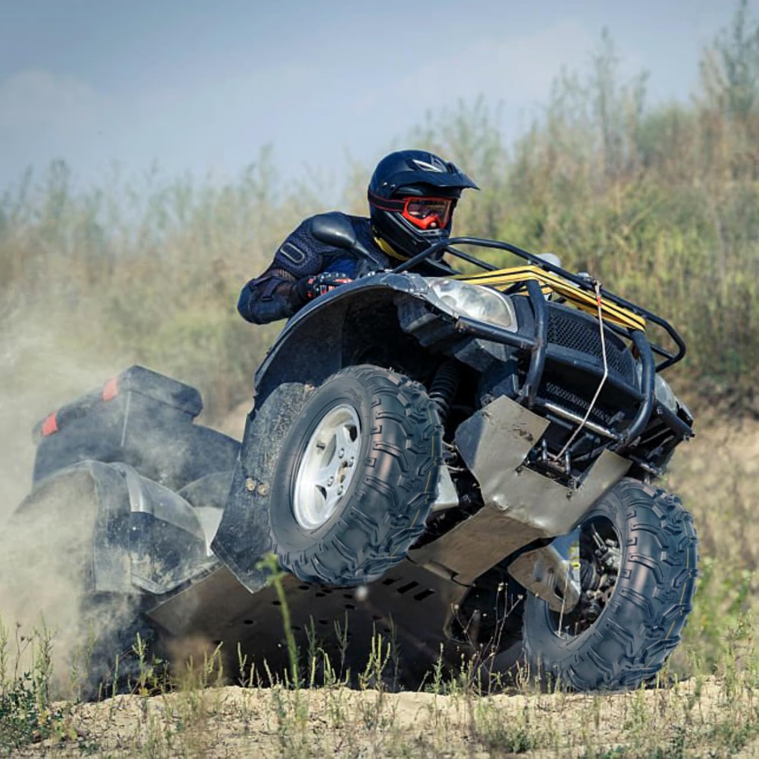 Heavy Duty 6-Ply 24x8x12 ATV/UTV All Terrain Tire Set, Tubeless, 2-Pack – Superior Grip on Mud, Snow, Trail, Dirt & Sand – Fits Quad, Golf Cart – Durable, Puncture-Resistant Replacement