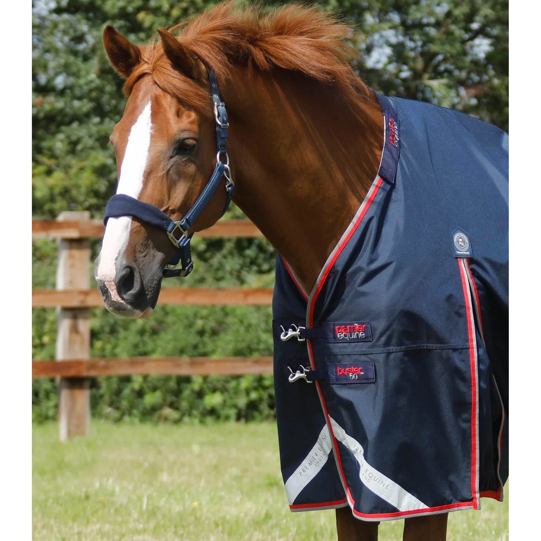 Coperta impermeabile per cavalli con copricollo Premier Equine Buster 50 g
