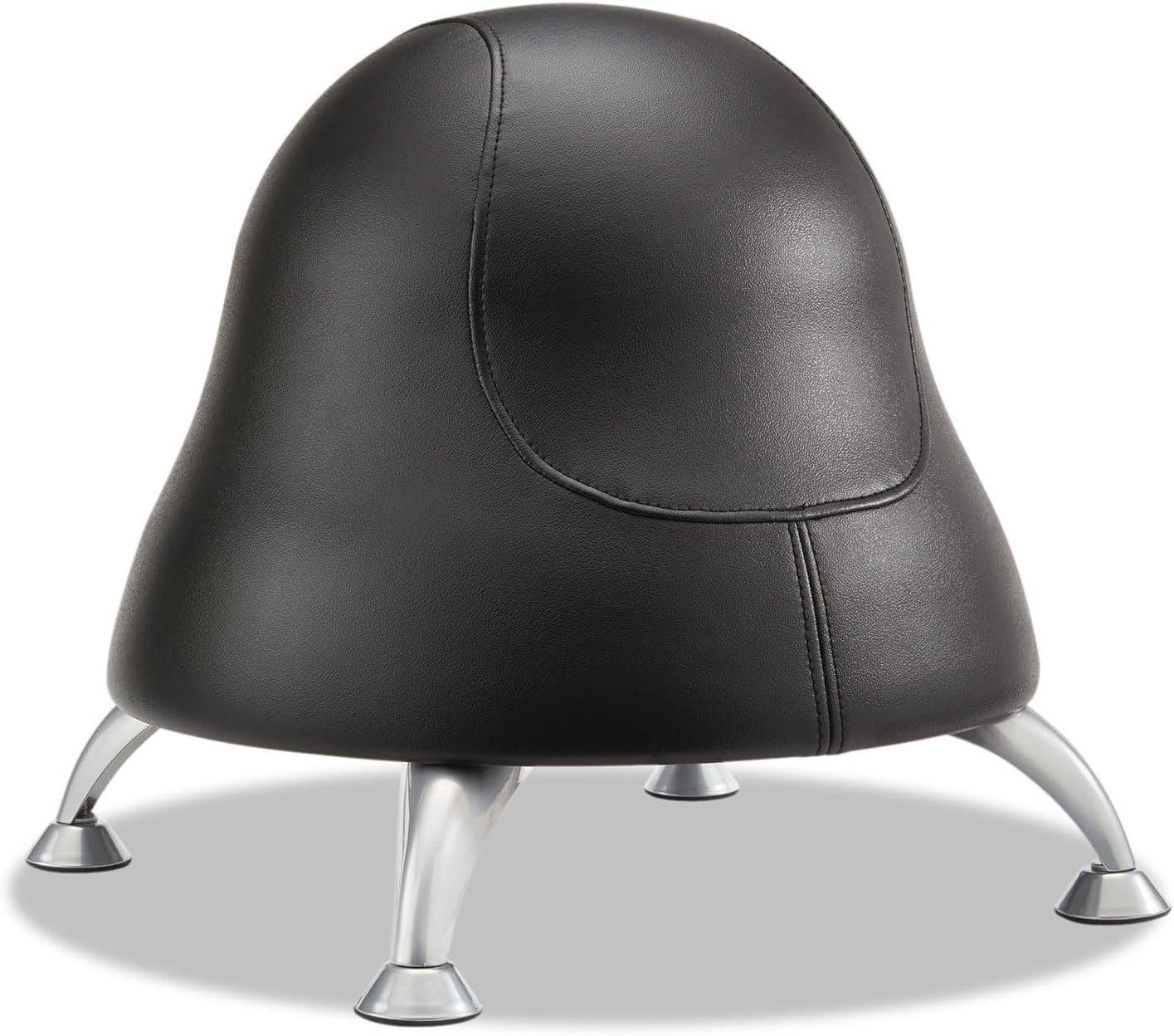 Pemberly Row Ball Office Chair, Black Vinyl Mesh Cover, Anti-Burst Exercise Ball, 4 Powder-Coated Legs, Includes Pump, Ergonomic Chair for Improved Posture and Balance, 17" H x 22.5" W x 22.5" D