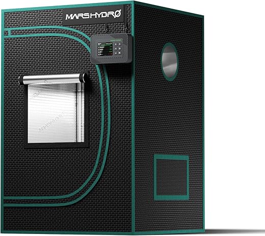 GA Growzelt 100x100x200 cm (3.3×3.3) anzuchtzelt Zelt Reflektierendes Mylar-Hydrokultur-Gewächshauszelt wasserdichter Bodenwanne für Zimmerpflanzenanbau Schwarz