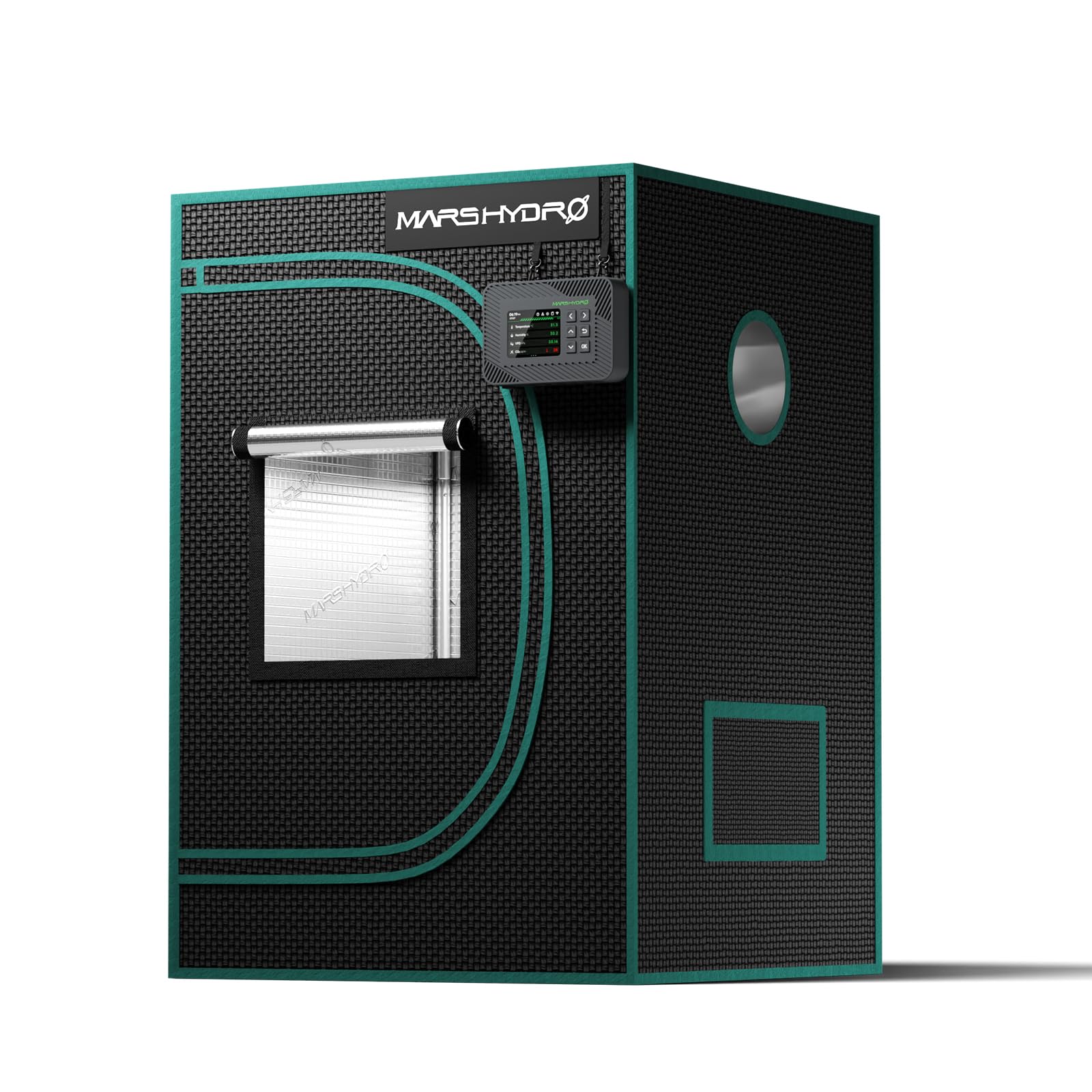 2x2x3 Advanced Grow Tent, 24"x24"x36" High Reflective Mylar 1680D for Hydroponics Indoor Plant Growing, with Floor Tray and Smooth Zipper for TS600