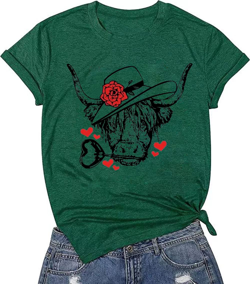 BeopjeskWomens Summer Giraffe Printed T-Shirt Funny Cute Animal Graphic Tees Tops