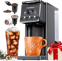 TWOMEOW K-Cup Coffee Maker with Bold Setting - Single Serve Hot & Iced Brewer, 52oz Reservoir, 6-14oz Sizes, Gray