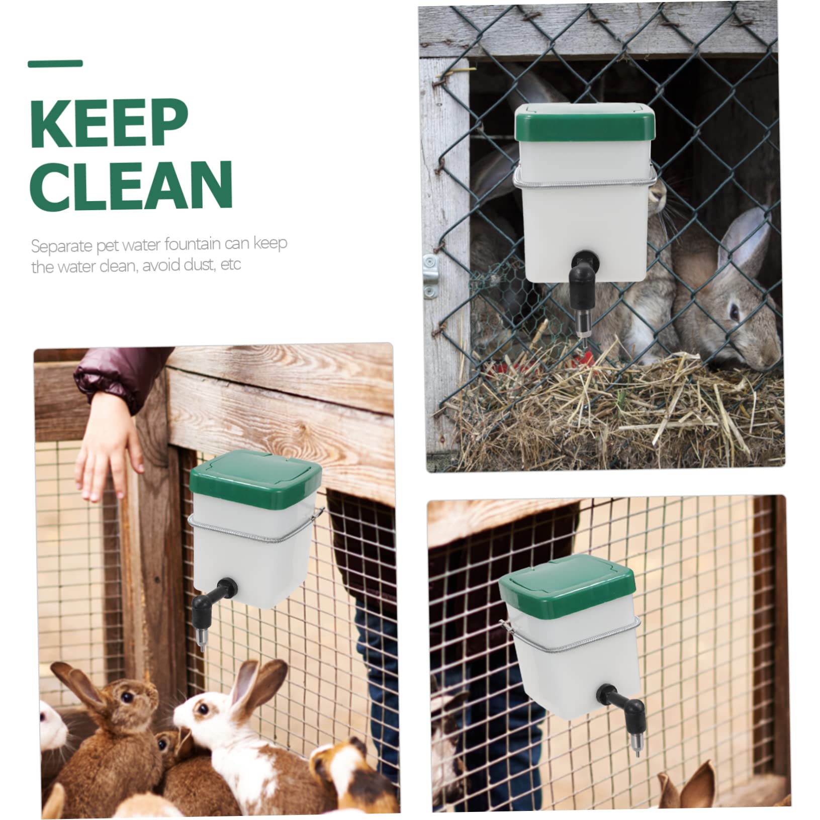 VANZACK 3pezzi Bevitore Automatico Per Conigli e Piccoli Animali Design Antibite Facile Da Installare Adatto Per Gabbie Di Diverse Abbeveratoio Per Animali Domestici
