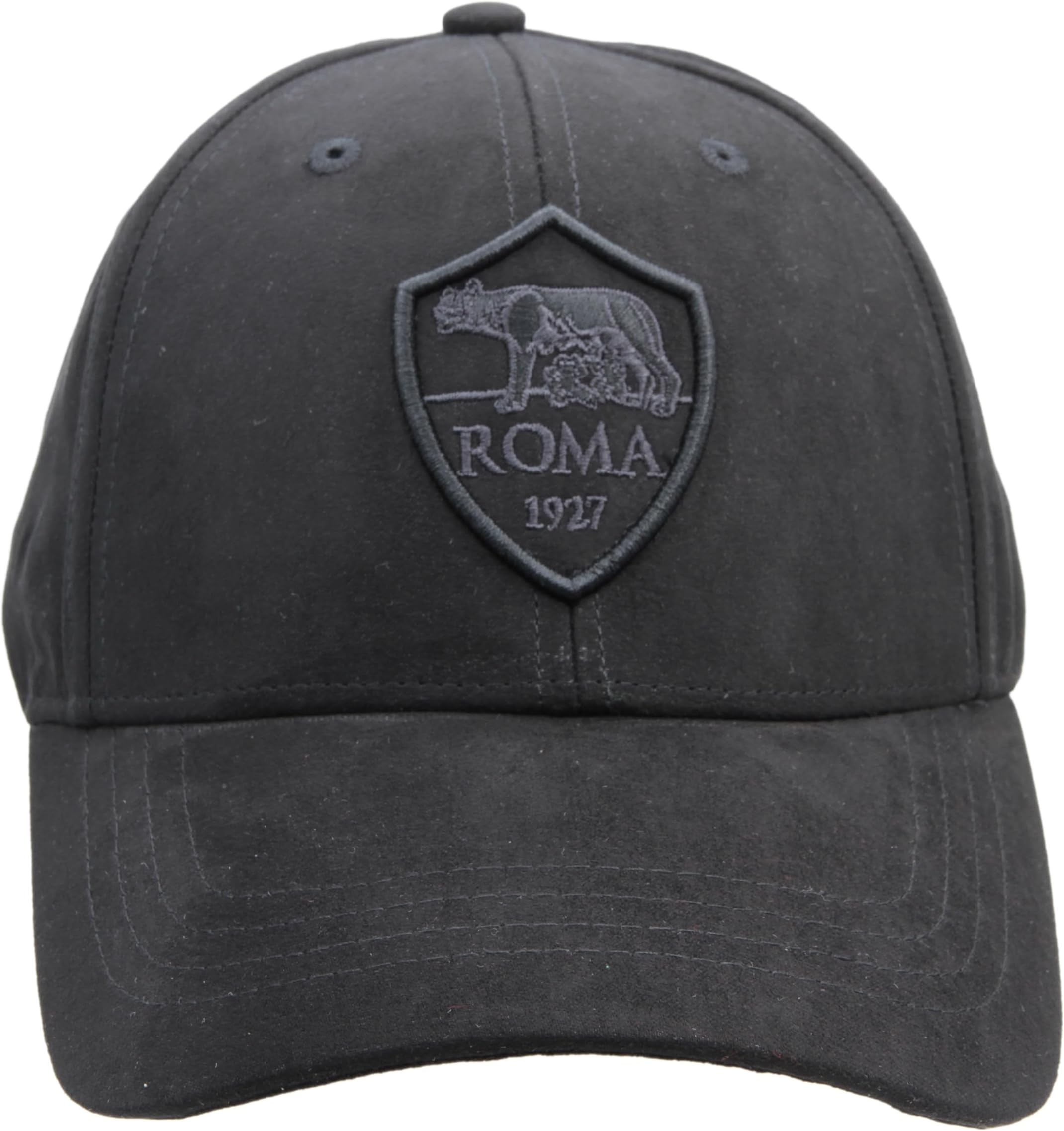 RomaClassic Crest Embroidery ECO-Alcantara Cap-Black Tone, One Size
