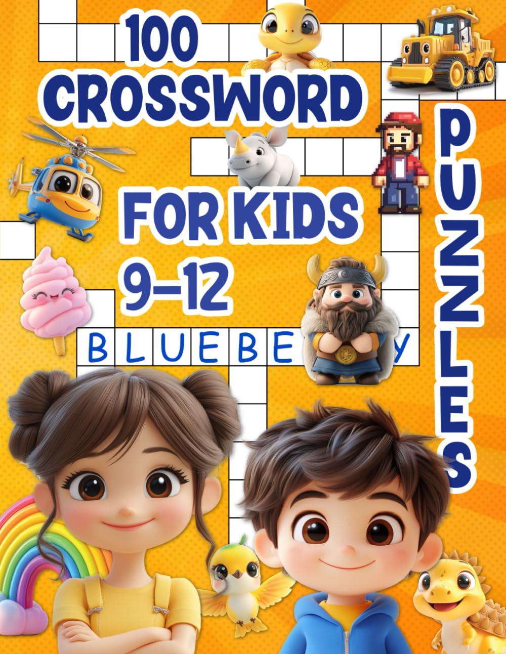 Crossword Puzzles for Kids Ages 9-12: Challenging Brainteasers for Clever Kids in 100 Fun & Educational Themes