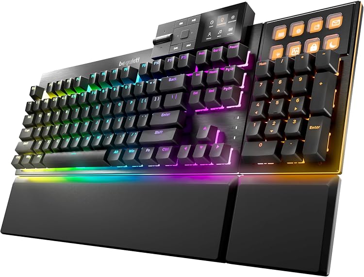 be quiet! Dark Mount Modular Mechanical Keyboard with Silent Tactile Switches Detachable Numpad Media Dock ARGB