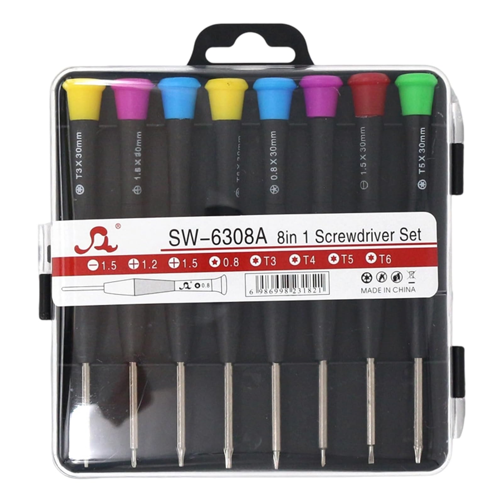 Woedpez 6308A Duty Screwdriver Set With 8 Interchangeable Bit For Electronics Repair And Home Maintenance Disassembly Home Repair Screwdriver Set With Heads