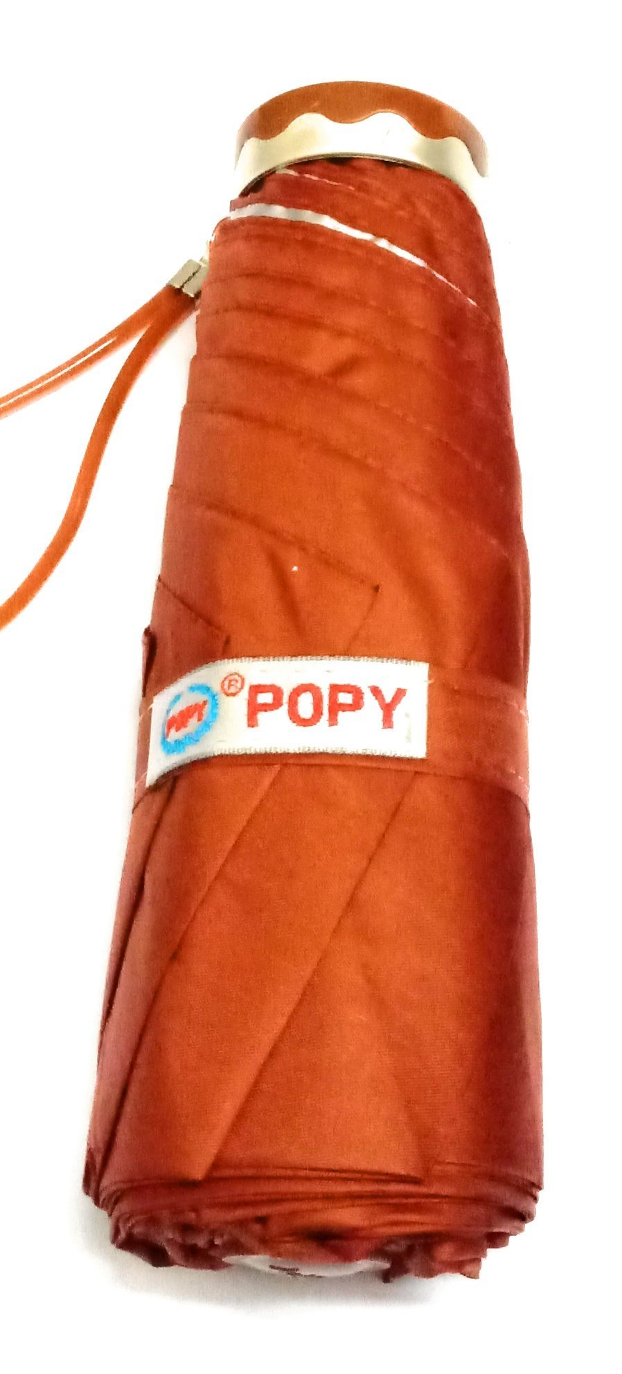Five fold Umbrella New Copper Colour with Silver Coating and Lightweight. Pocket Size Folding Umbrella Lightweight Travel typewith Cloth Cover-image-36