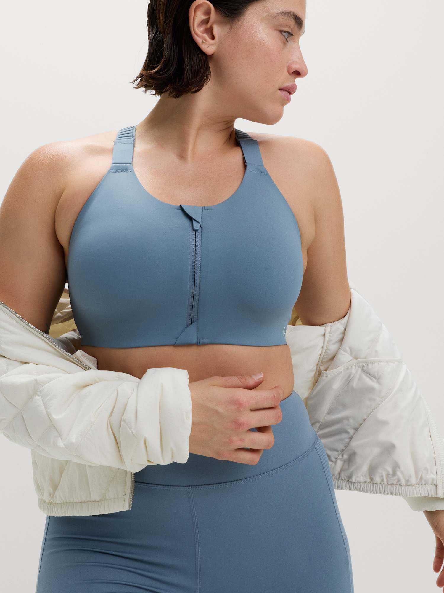 Marks & Spencer Sujetador Deportivo de Sujeción Máxima Sin Aros con Cremallera Frontal para Mujer, Absorbe la Humedad