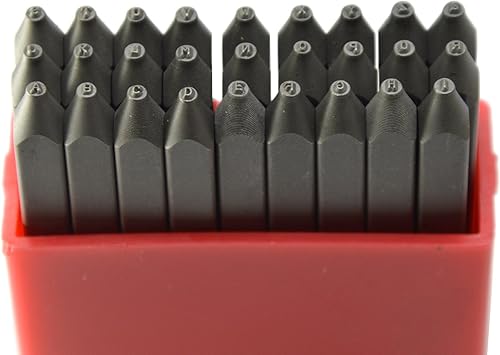 Vista 65 de Wokesi Kit de alfabeto de letras mayúsculas de 1/8" (3 mm) de altura, de acero, para timbre a mano, presión, para molde, código, etiqueta