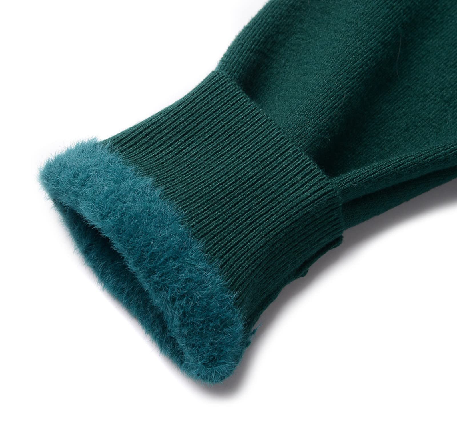 Suéter De Invierno Para Mujer - Moda Más Suéter Grueso De Terciopelo Calor De Invierno Para Mujer Cuello Alto Más Suéter De Terciopelo De Punto Top Delgado Manga Larga Blanco Suave Casual Al A