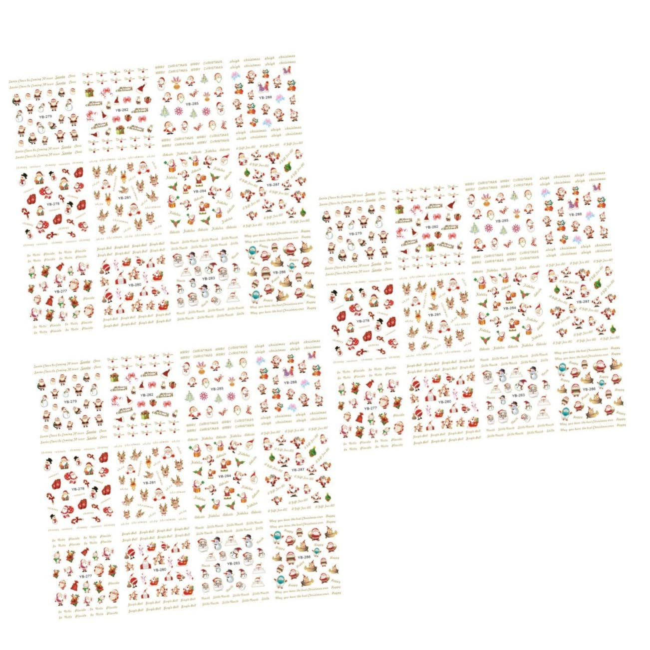 FRCOLOR 144 Fogli Adesivi Natalizi Decalcomanie Del Tatuaggio Di Natale Decorazione Delle Decalcomanie Per Di Capodanno Per Per Regali Di Natale Pvc