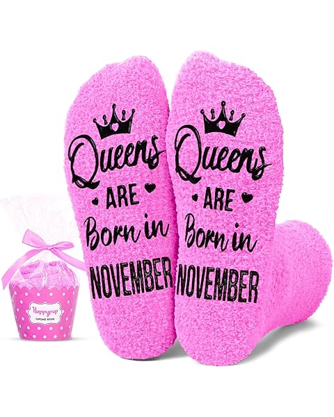 Birthday Gifts Ideas for Women - July August September Birthday Socks for Her in Pink