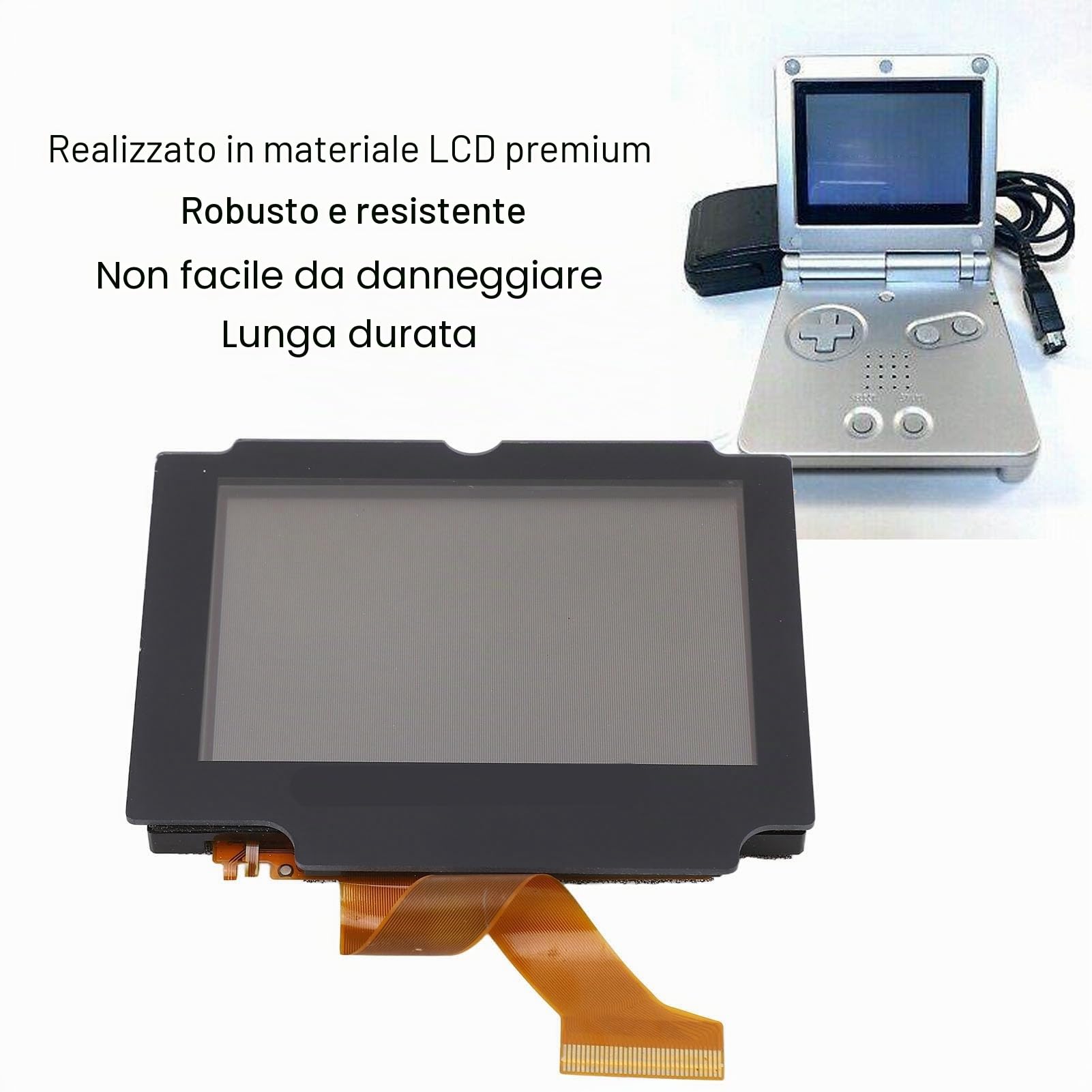 Schermo LCD per Console di Gioco, Display LCD Sostitutivo per Macchina da Gioco per Game Boy Advance SP per Console GBA SP AGS 001