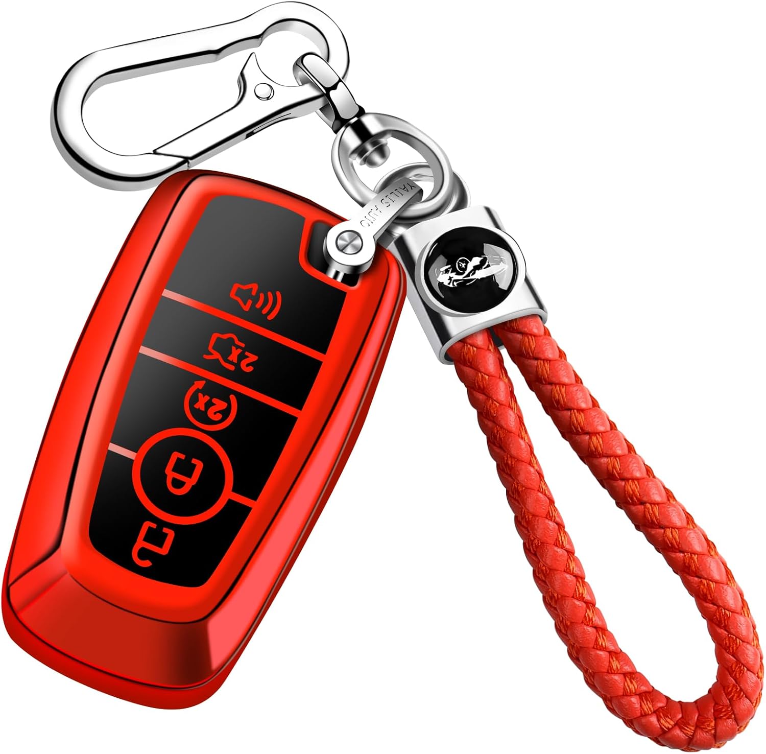 Intermerge Ford Key Fob Cover Case with Keychain, Fit Expedition Mustang Fusion Raptor F250-550 Edge Explorer Smart Remote