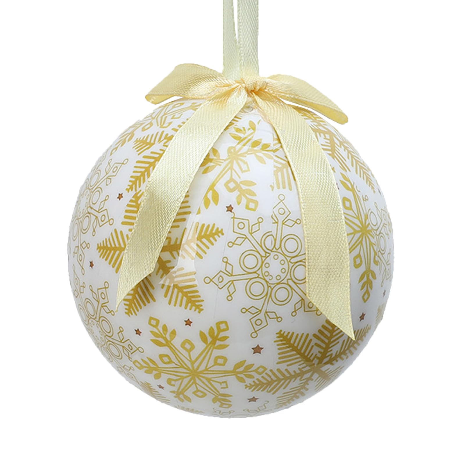 Plastics Yellow Christmas Ornaments Multi-style Xmas Tree Decorations 2.81 inch Christmas Tree Baubles Shatterproof Christmas Tree Balls Hanging Holiday Wedding Party Christmas Tree Baubles