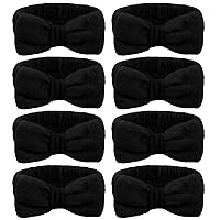 Vista 22 de Ondder Diadema de spa para lavar la cara, paquete de 8 diademas blancas para el cuidado de la piel para mujeres y niñas, de tela de rizo, lindas