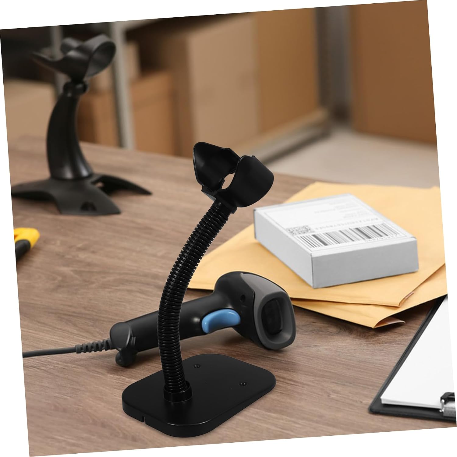 Universal Handheld Barcode Scanner Stand Base Holder for Cashiers image 4