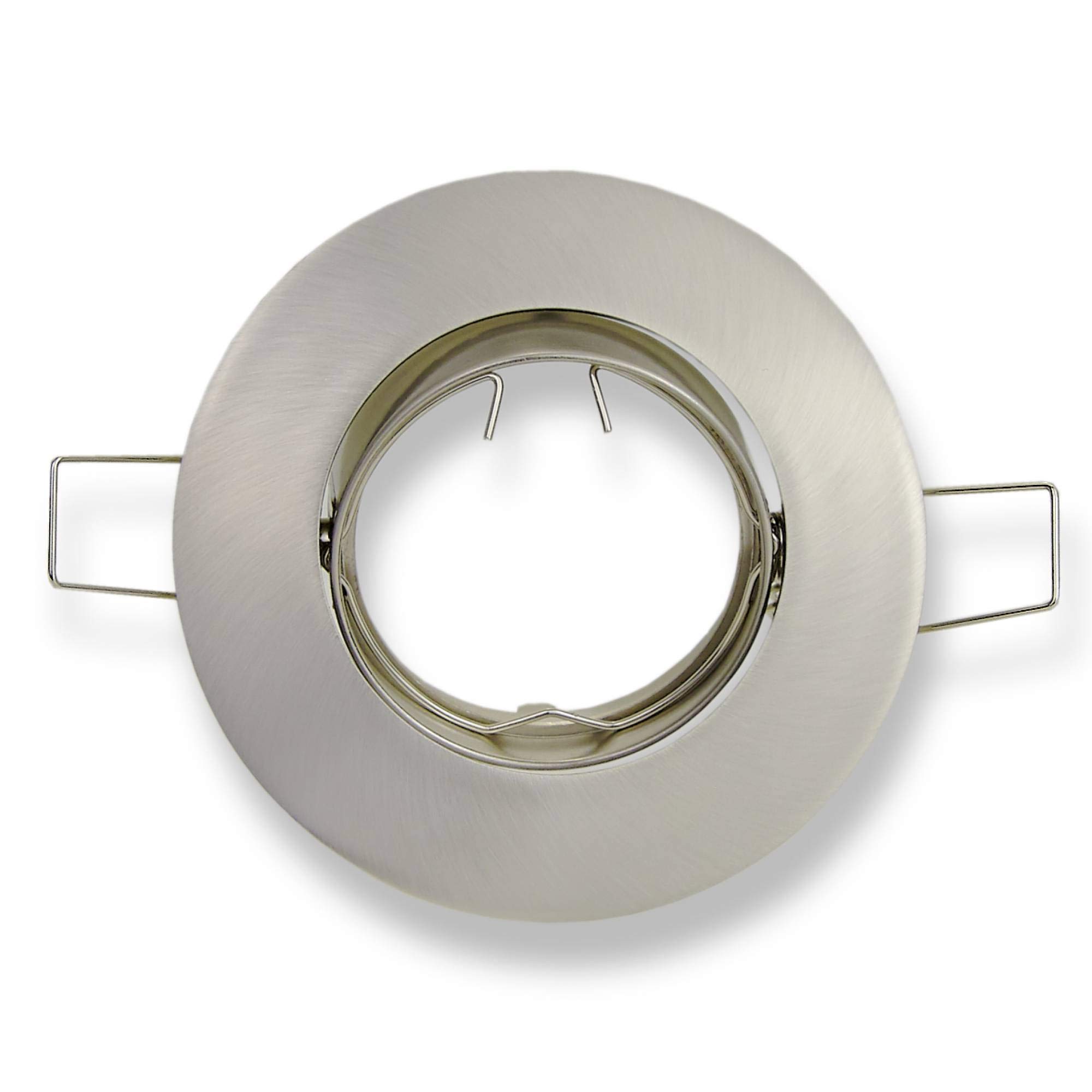 10x Faretto da incasso a LED orientabile argento 7,5 Watt dimmerabili bianco freddo rotondo 230V piatto - GU10 luce da incasso in alluminio, foro da 75-80mm - installazione -