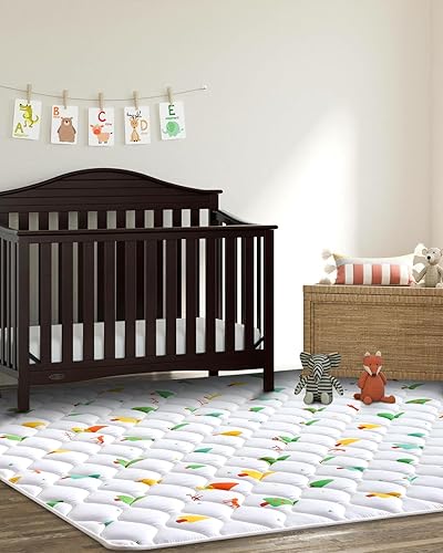 Miniatura 7 de Tapete de juego de espuma prémium para bebés, de 6 x 4 pies, tapete de juego extra grande para bebés, niños pequeños, bebés, tapete de esponja suave