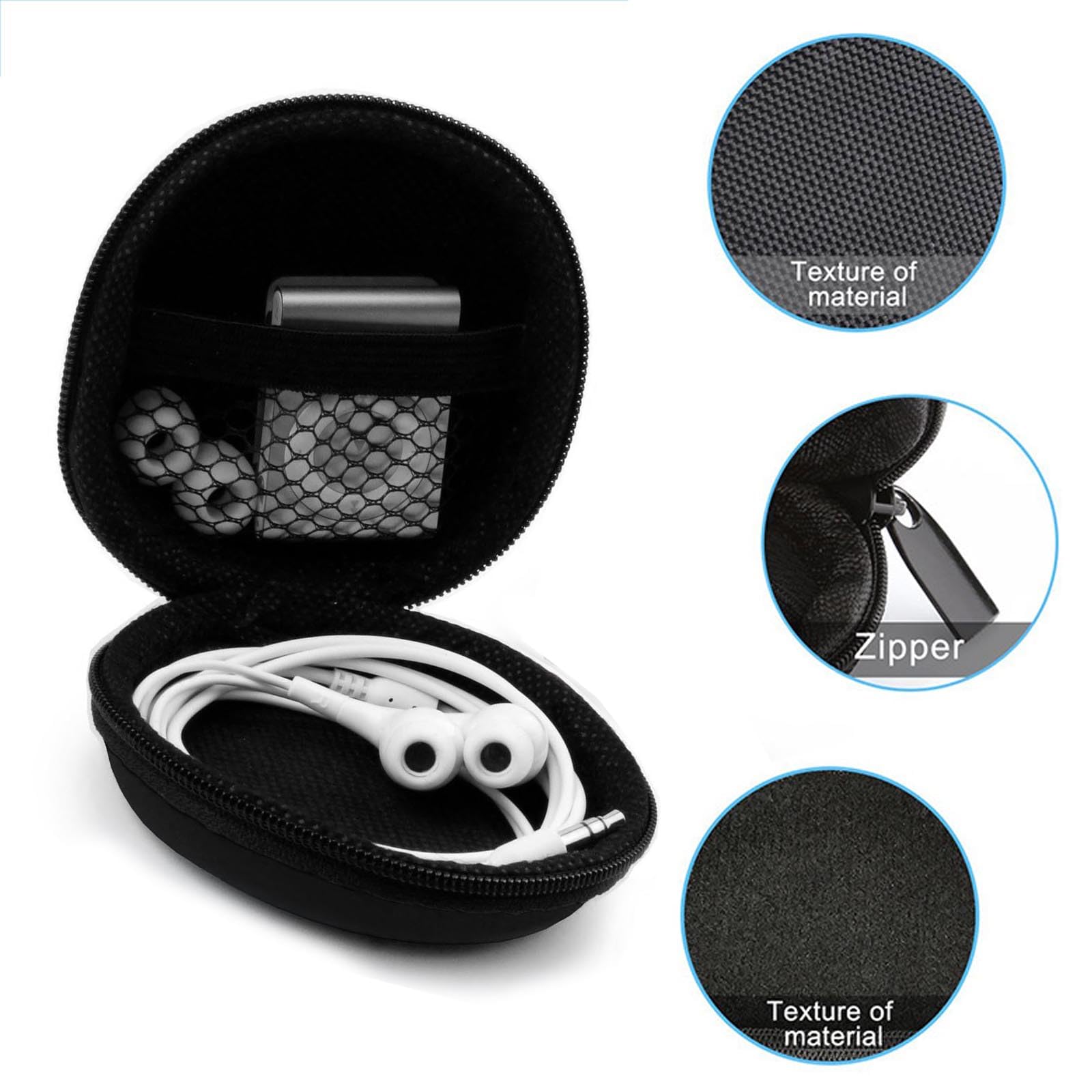 Custodia Rigida Per Auricolari - Tessuto Carbon Look, Antishock, Impermeabile - Foto 10