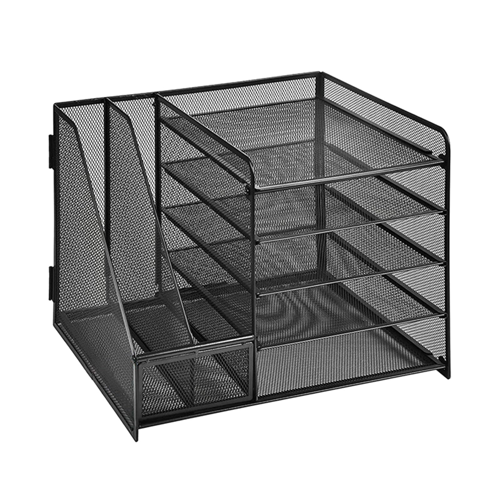 3 organizer multiuso in metallo da scrivania a 5 livelli supporto per riviste vassoio documenti per accessori scolastici organizer da scrivania in metallo