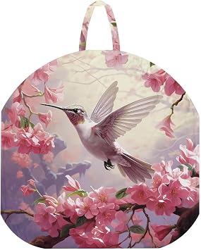 Hummingbird Peach Blossom Newborn Lounger Cover with Zipper and Band Replaceable Easy to Clean Baby Lounger Pillow Covers for Infant Lounger PillowLounger Pillow Not Included