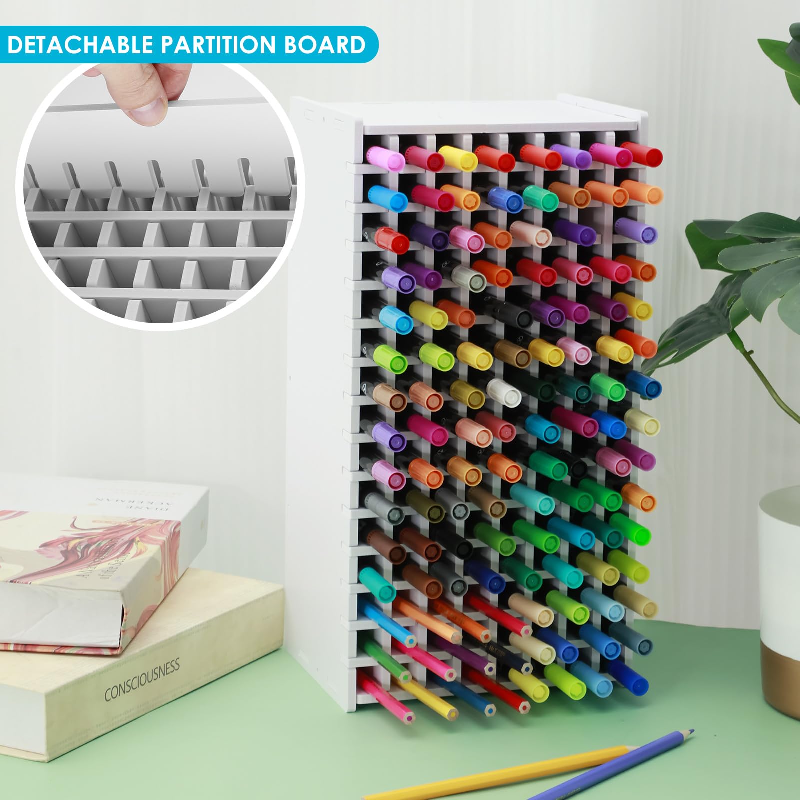 Adjustable Divider Marker Holder Art Marker Storage Rack For 120 ...