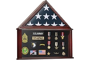 Large Flag Frame Display Case Veteran Military Honors Shadow Box