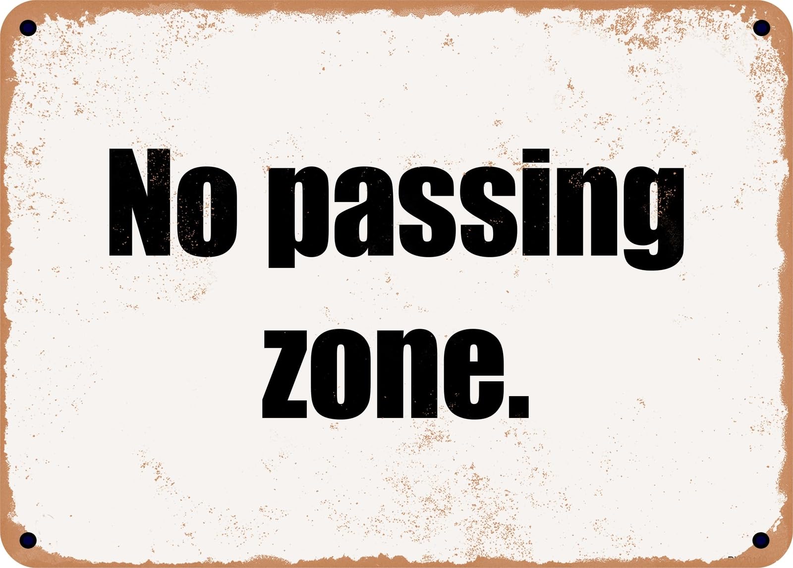 Miaomansenstore Metal Sign - No Passing Zone Home Decor