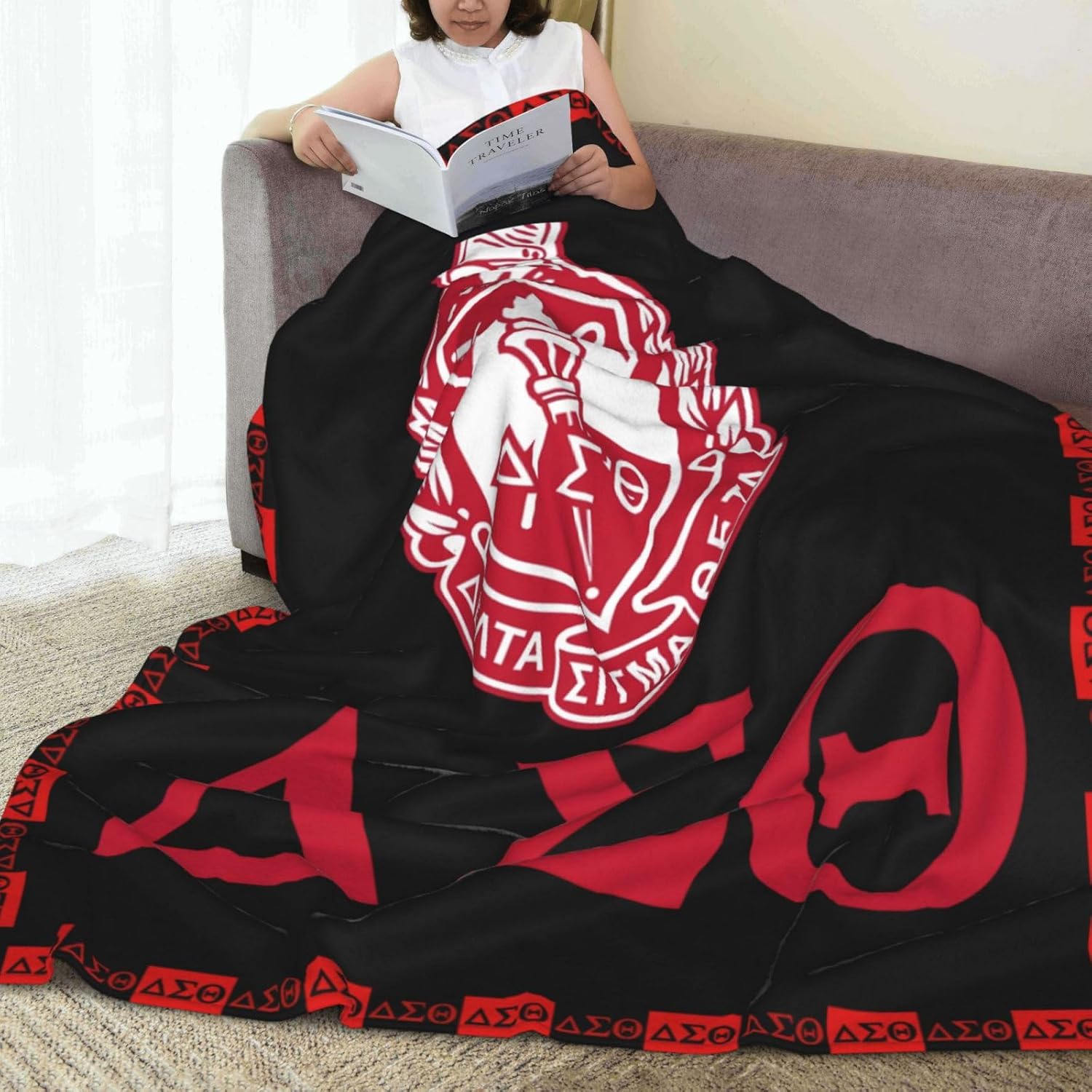 Sorority Blanket 60"X50",Throws Flannel Lightweight Comfortable Warm Gifts for Women Girls