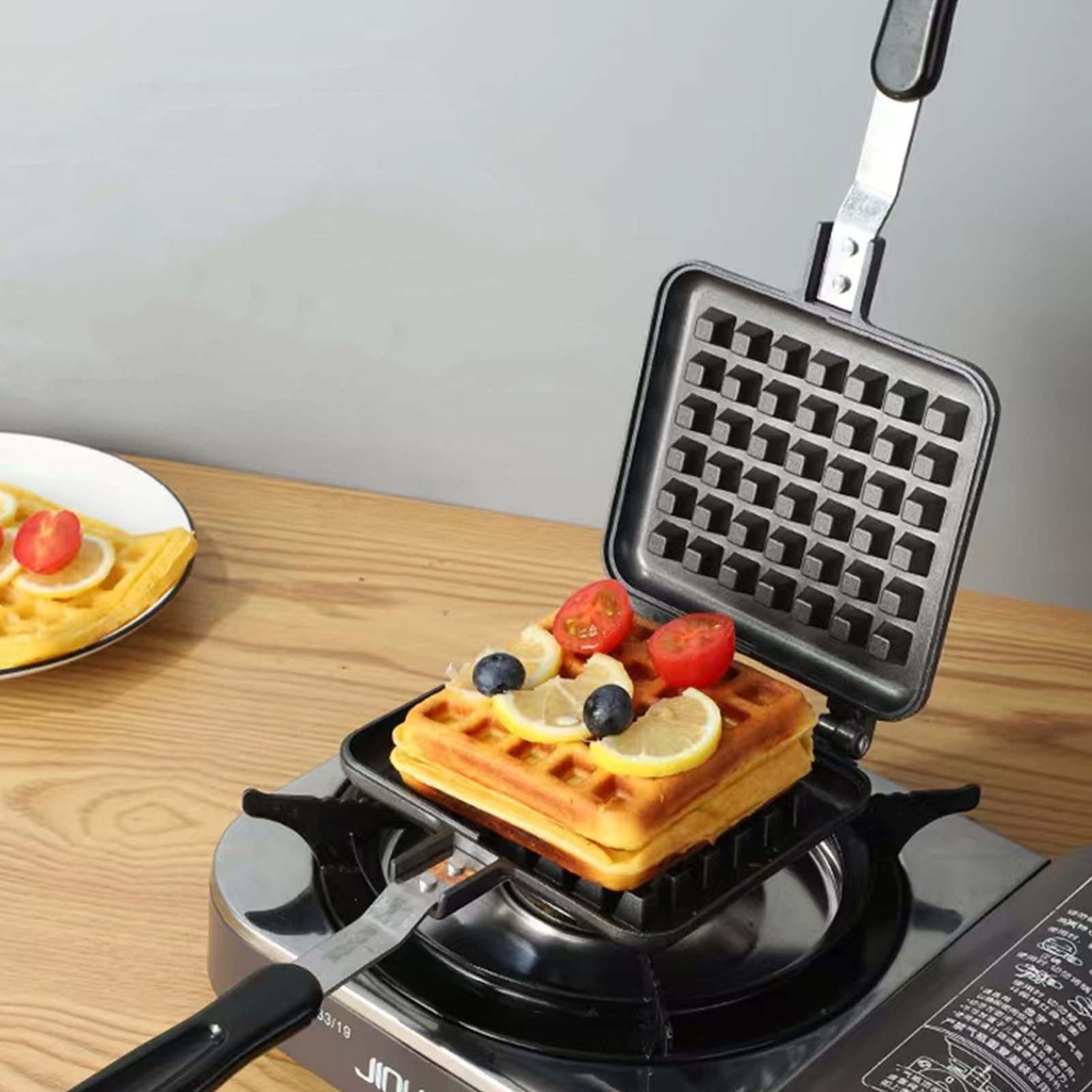 Máquina para hacer gofres, sartén belga antiadherente para sándwiches 4