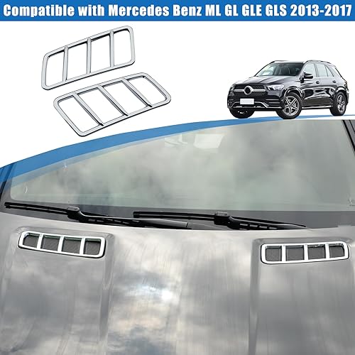 Miniatura 4 de Ajuste de la etiqueta engomada de la capilla del techo del motor del ABS Chrome para Mercedes Benz ML GL GLE GLS 2013-2017