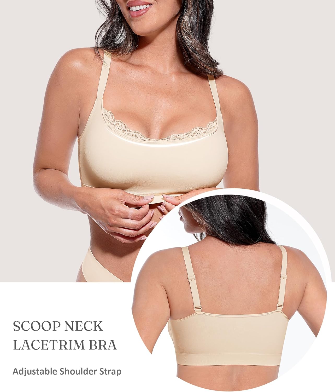 FeelinGirl Bras for Women No Underwire Lace Bralettes Wireless Full Coverage Seamless Bra Comfortable Everyday Bras No Padded - Image 3