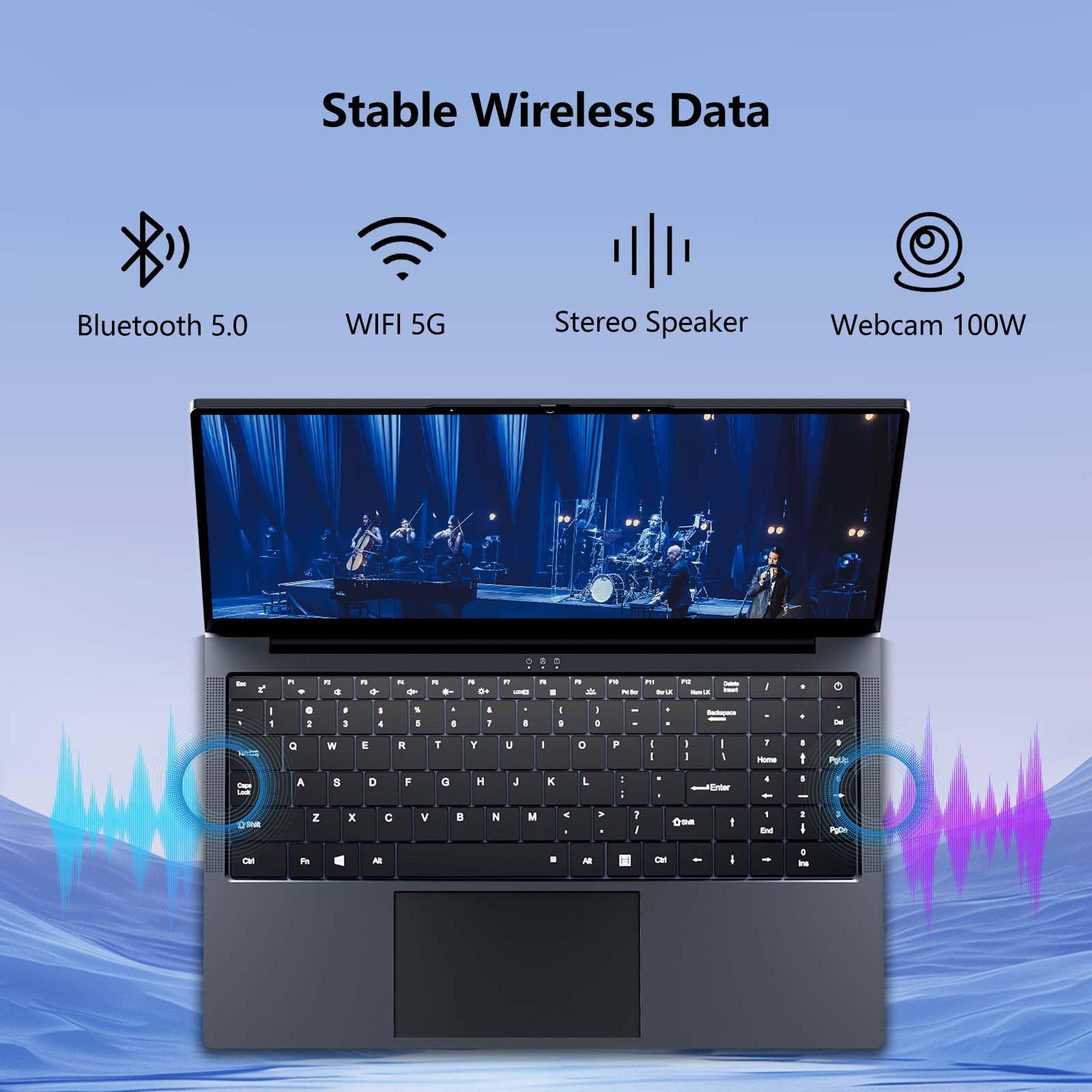 PC Portatile 16 Pollici con Core i5-8210Y, Laptop 16GB RAM 512GB SSD, Notebook Schermo IPS 1920x1200, Computer Portatile con Tastiera Retroilluminata, Mini-HDMI USB3.0 RJ45 Wi-Fi5 BT5.0 5800mAh