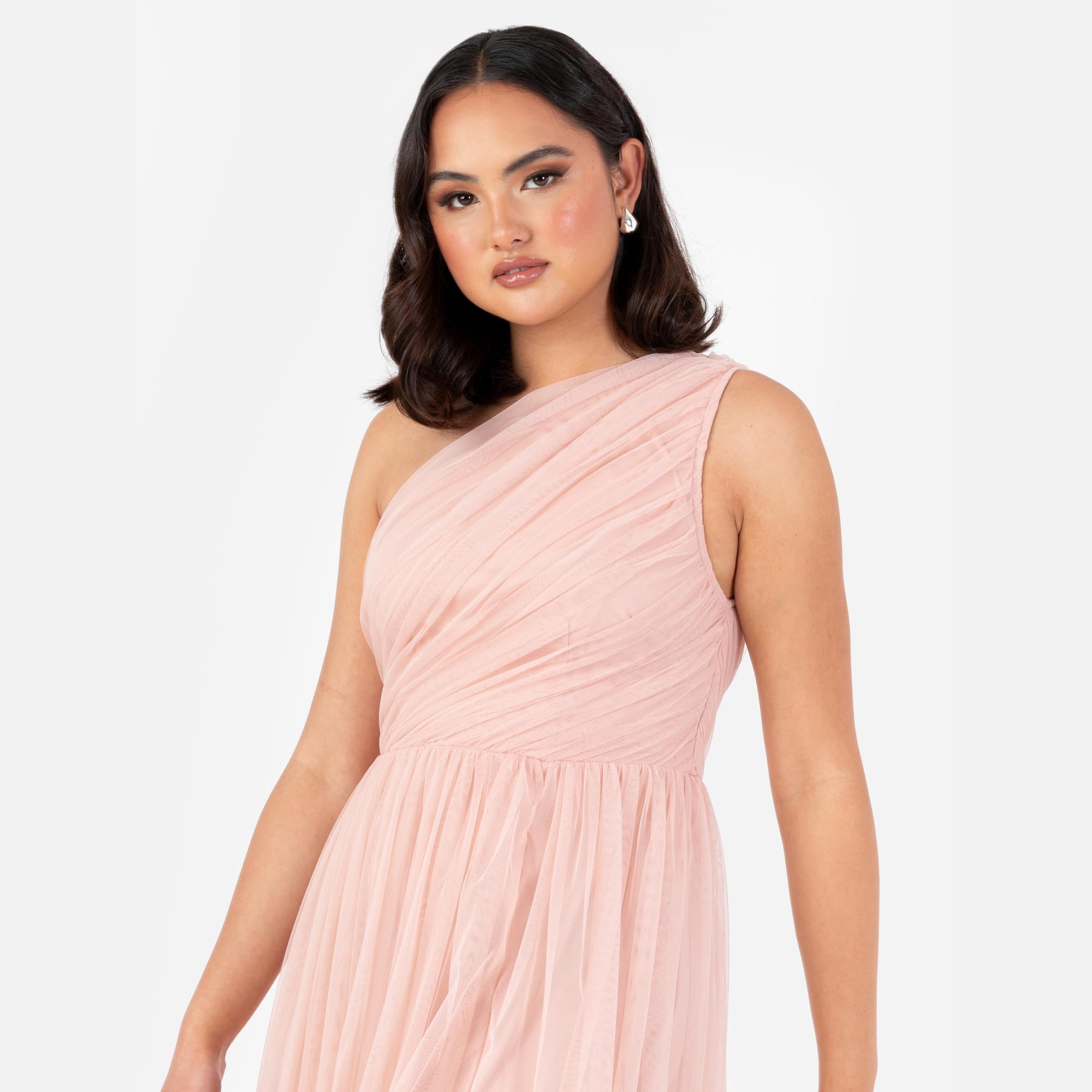 Womens Ladies Maxi One Cold Shoulder Dress with Slit Split Sleeveless Prom Wedding Guest Bridesmaid Ball Evening Gown